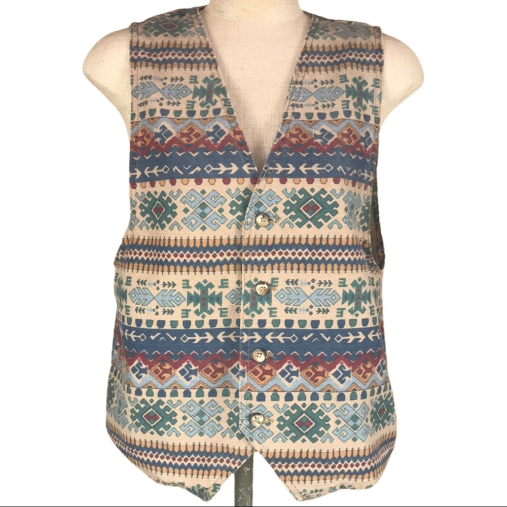 Vintage Western, Aztec/Tribal pattern vest